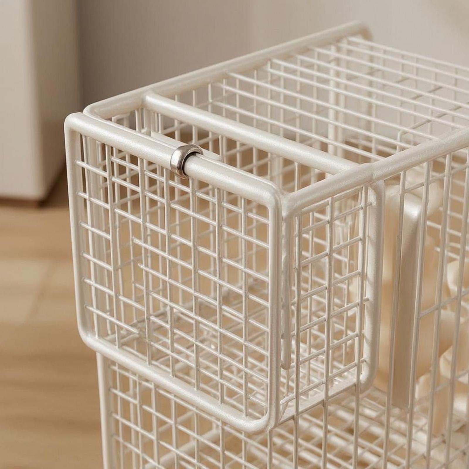 Sports Equipment Cart - Multi Section Metal Wire Storage Cart