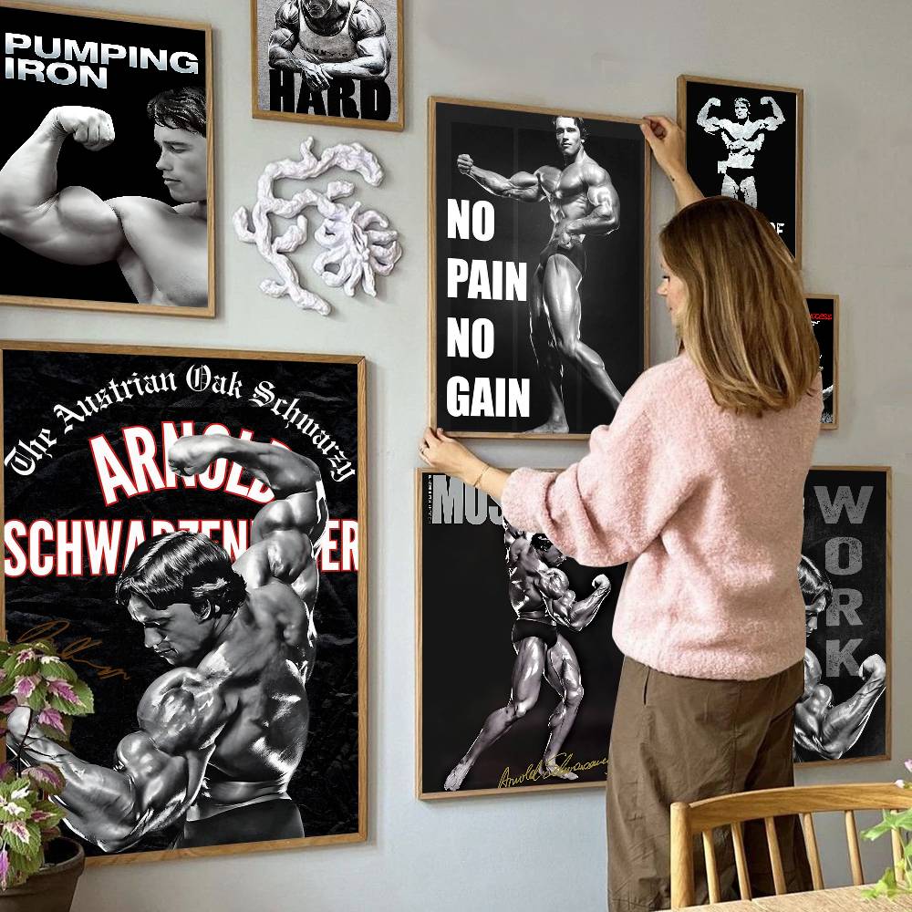 Sports Equipment Poster - Arnold Schwarzenegger Bodybuilding Fitness Whitepaper Poster