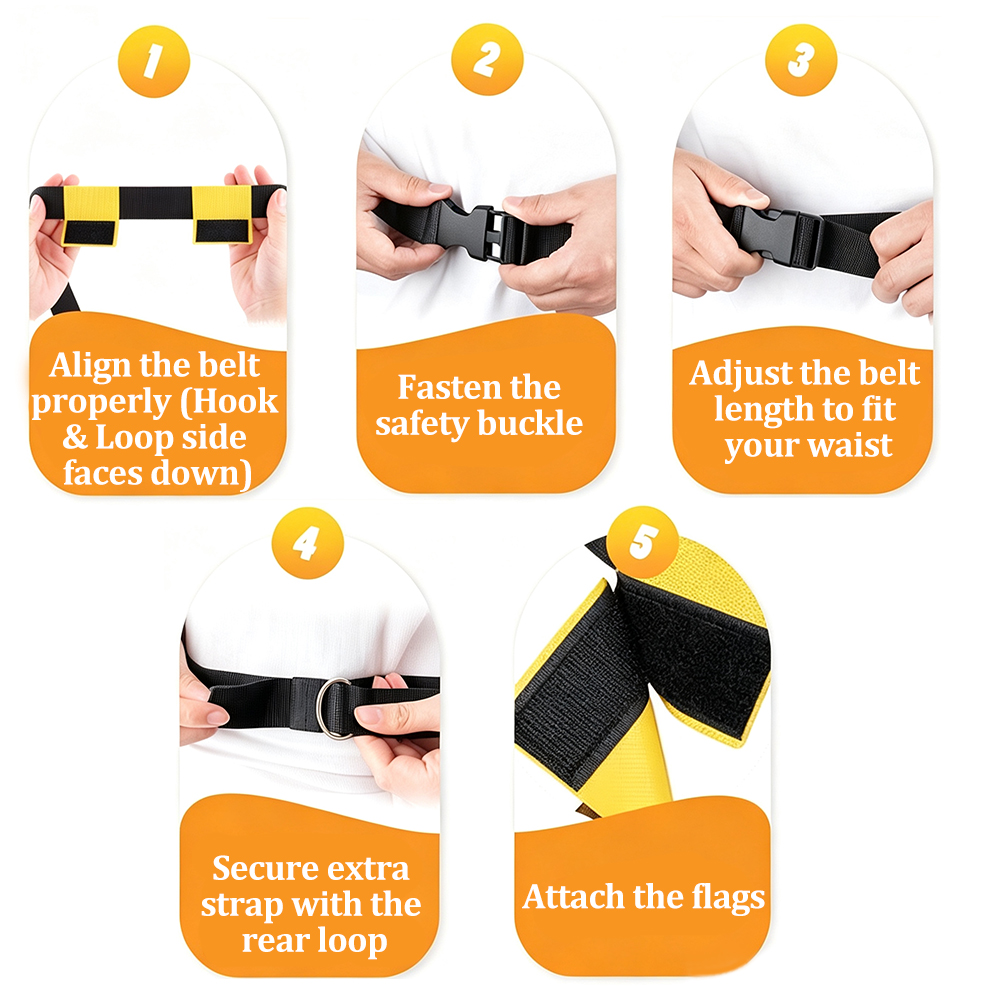 6PCS Flag Football Belts Set A - Sports Equipment Kids 评论和价格