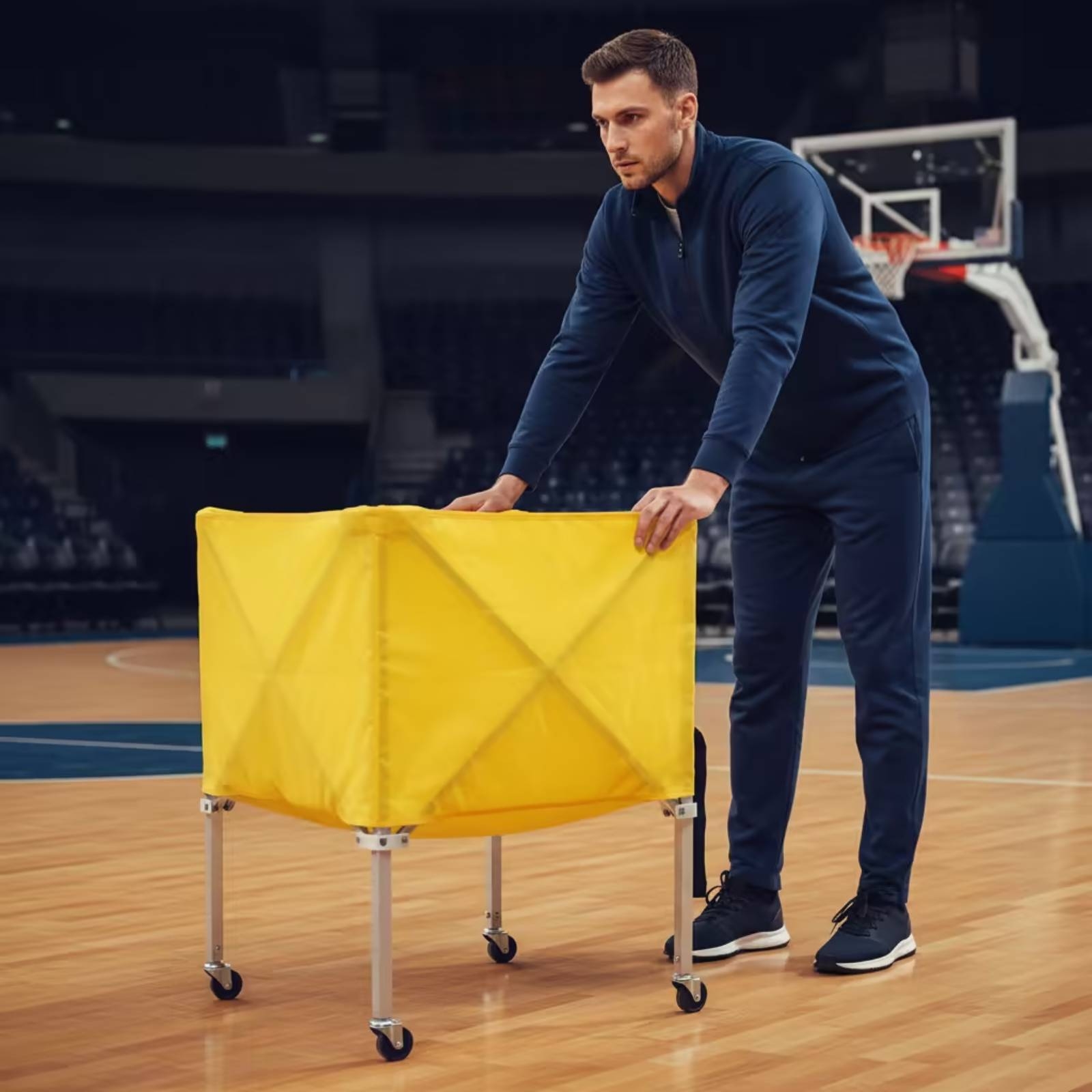 Collapsible Ball Cart Four-Whe - Sports Equipment Cart 评论和价格
