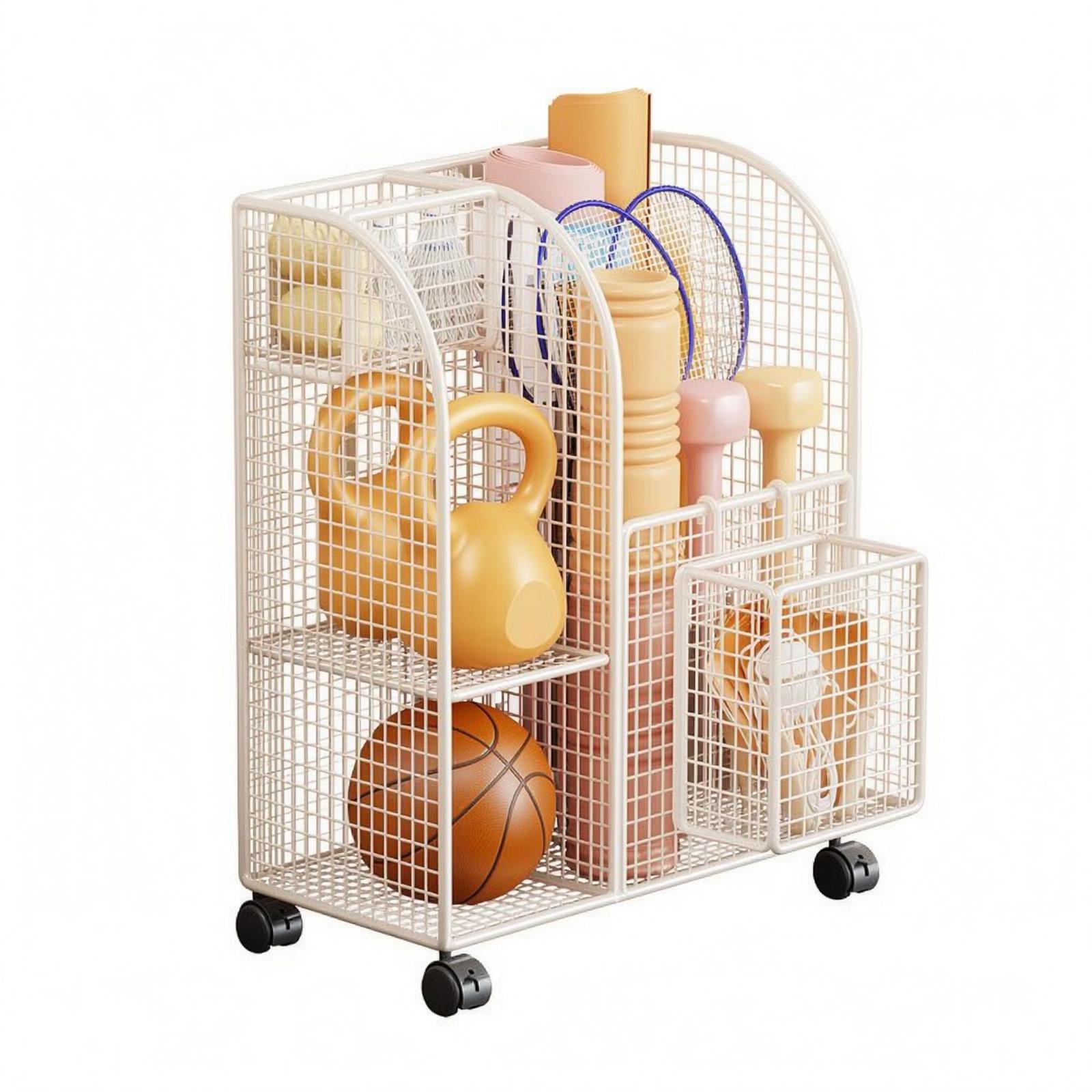 Multi Section Metal Wire Stora - Sports Equipment Cart 评论和价格