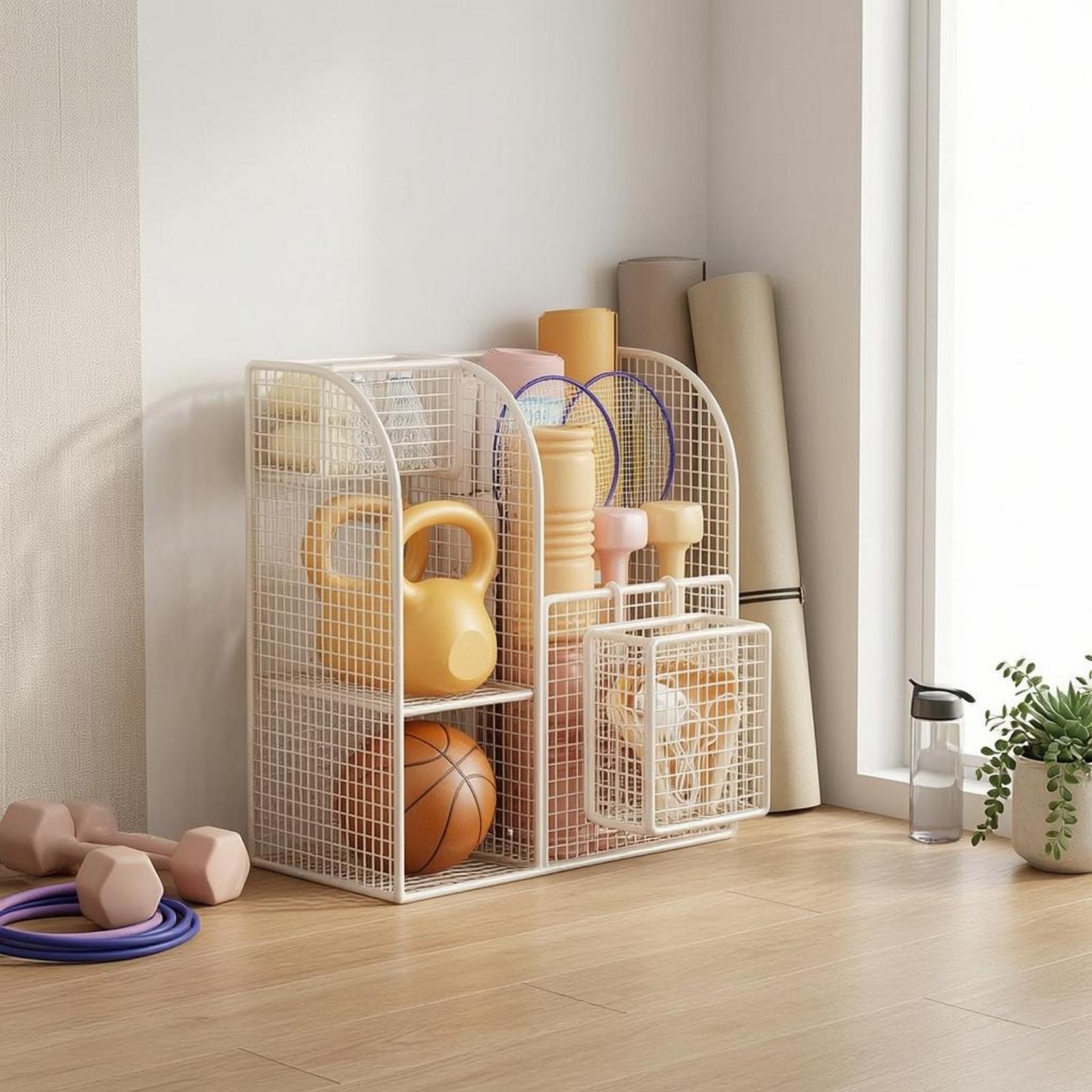Multi Section Metal Wire Stora - Sports Equipment Cart 评论和价格