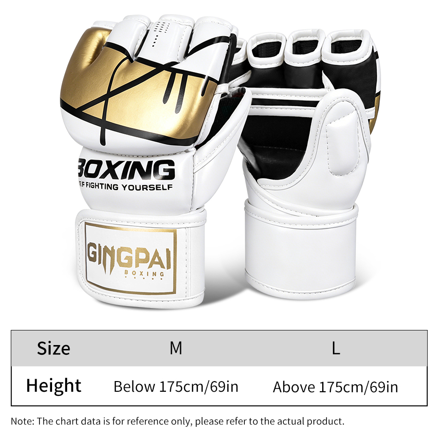 Half Finger Boxing Gloves PU L - Boxing Glove Set 评论和价格