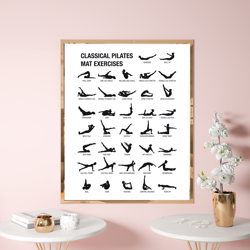 Frameless Pilates Workout Char - Sports Equipment Poster 评论和价格